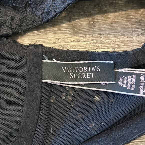 Victoria's Secret Lace Front Close Strappy Racerback Unlined Plunge Bra 34DD - Picture 4 of 5